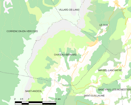 Mapa obce Château-Bernard