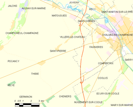 Mapa obce Villers-le-Château