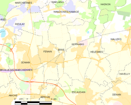 Mapa obce Erre