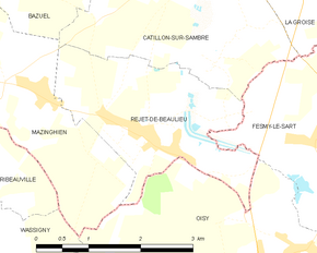 Poziția localității Rejet-de-Beaulieu