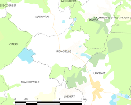 Mapa obce Rignovelle