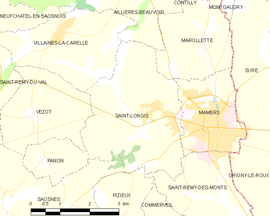 Mapa obce Saint-Longis