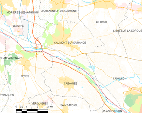 Poziția localității Caumont-sur-Durance