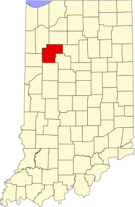 Locatie van White County in Indiana