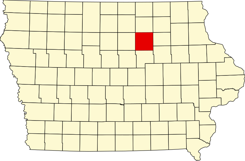 صورة:Map of Iowa highlighting Butler County.svg