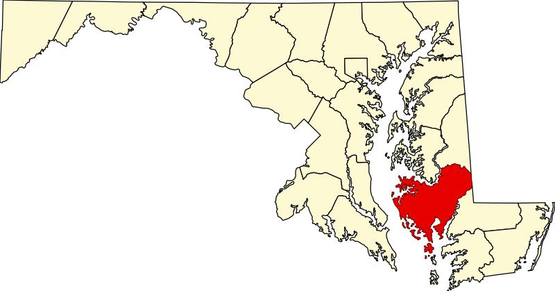 File:Map of Maryland highlighting Dorchester County.svg