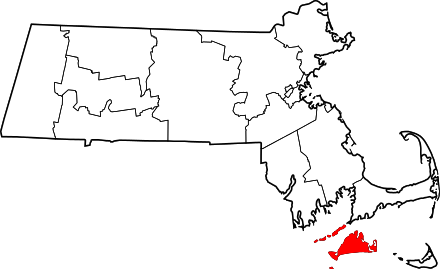 Location of Dukes County in Massachusetts