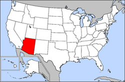 Locatie van Arizona