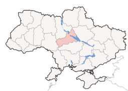 Letak Oblast Cherkasy di Ukraina