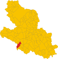 Map of comune of Civitella Roveto (province of L'Aquila, region Abruzzo, Italy).svg