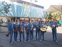 One side of the Detour in Mexico City had teams search through Mariachi performers in Plaza Garibaldi. Mariachien en Plaza Garibaldi.jpg