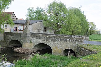 View of Bibart and Bibart Bridge in Altmannshausen (2014)