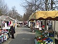 Street market in Breitestr., Pankow, Berlin.