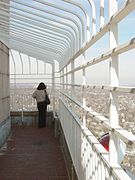 foto da un punto di vista in cima alla torre del monumento.