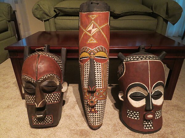 BaKongo masks from the Kongo Central region