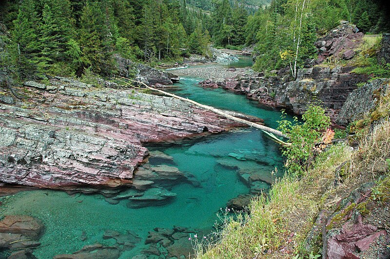 File:McDonald Creek (Red Rock Point, Going to the Sun Highway, Glacier National Park, Montana, USA) 1 (19856625179).jpg