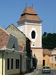 Wieża w obrębie murów miejskich