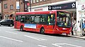 English: Metrobus 225 (GN07 AUY), an Alexander Dennis Enviro200, in Dorking High Street, Dorking, Surrey, on route 465, which is run under contract to Transport for London. In September 2009 it was announced that Metrobus would be buying the operations of Arriva Guildford & West Surrey's Horsham depot. Metrobus took over on 3 October 2009, and this photograph was taken on the first day of Metrobus operations, Metrobus having taken over operation of route 465. 225 was one of the buses that were sold to Metrobus. Previously, it was Arriva's 3981, and is seen when with Arriva in exactly the same location in this photo: File:Arriva Guildford & West Surrey 3981 GN07 AUY 2.JPG. As can be seen in the photo, there was a problem on board the bus, there seemed to be an unwanted passenger refusing to get off. The bus driver is out of his cab, having attracted the attention of a Police Community Support Officer, and the PSCO is on the bus talking to the passenger. I think they eventually managed to get the person off.