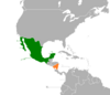 Location map for Mexico and Nicaragua.