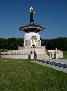 The Peace Pagoda in Willen, Milton Keynes, England