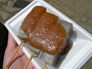 Miso on konnyaku as oden