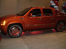 Stevens leaps in front of a Chevy Avalanche on the cover drawing Modified chevy avalanche.JPG