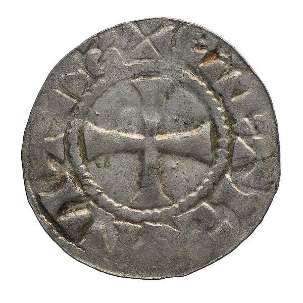 File:Monnaie - Trésor de Fécamp, Thibaut Le Vieux (957-960) ou Thibaut Le Tricheur (957-960-975), denier, Chartres - btv1b113070184 (2 of 2).jpg