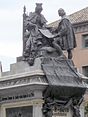 Denkmal auf der „Plaza de Isabel la Católica“ in Granada: Kolumbus unterbreitet seine Pläne der Königin Isabella I. von Kastilien