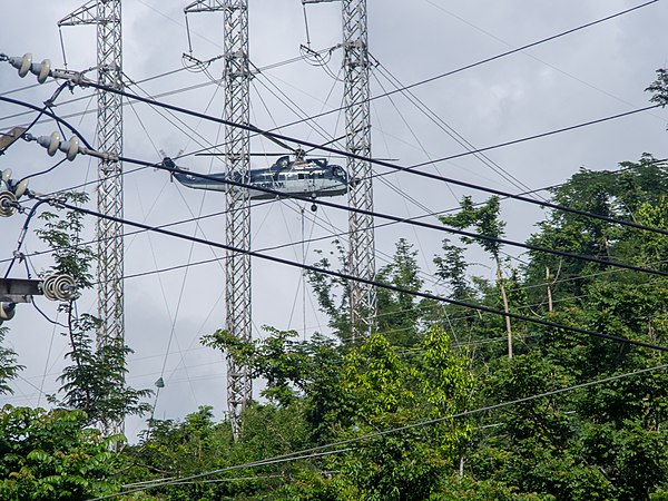 Working to restore power to Trujillo Alto, December 24, 2017