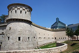 லக்சம்பர்க் அரண்மனை — The reconstructed Fort Thüngen, formerly a key part of Luxembourg City's fortifications, now on the site of the Mudam, Luxembourg's museum of modern art.