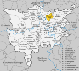 Mundelsheim - Localizazion