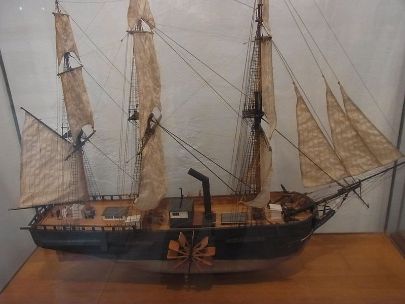 File:Mykonos Maritime Museum paddleship exhibit.jpg