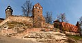 Panorama Nuremberg Castle, Sinwellturm, Walburgiskapelle, Kaiserstallung (Jugendherberge)