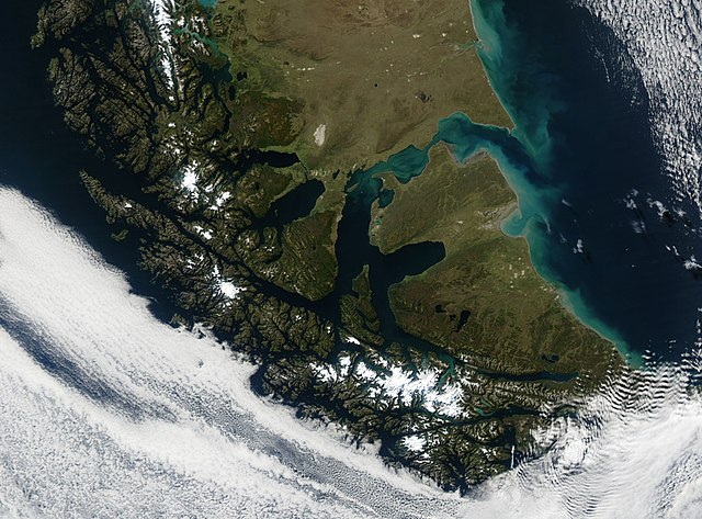 Tierra del Fuego archipelago at the tip of South America