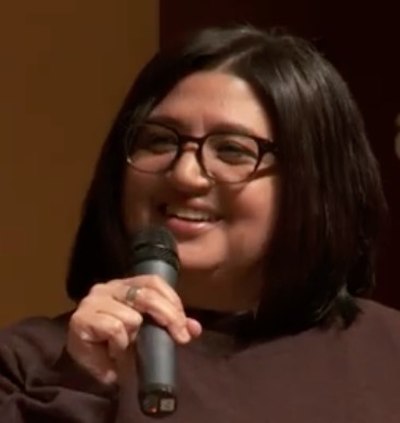 Khan at the San Francisco Public Library in 2019