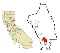 Napa County California Incorporated and Unincorporated areas Napa Highlighted.svg