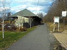 The former station, La Stazione, as viewed from the Wallkill Valley Rail Trail