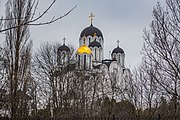 English: New church in Frunzienski district. Minsk, Belarus Беларуская: Новая царква ў Фрунзенскім раёне. Мінск, Беларусь Русский: Новая церковь во Фрунзенском районе (ул. Притыцкого — Евфросиньи Полоцкой). Минск, Беларусь