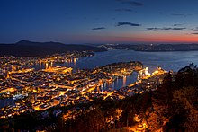 Night view of Bergen from Mount Floyen Night view from Mount Floyen - Bergen, Norway.jpg