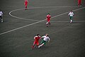 Un istante della partita tra Corea del Nord e Turkmenistan giocata allo stadio nel giugno 2008.