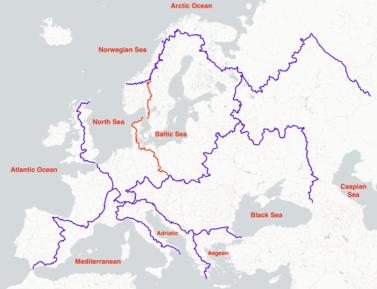 North Sea-Baltic Sea Continental Divide