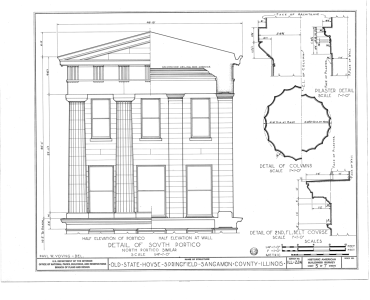 File:Old State House, Springfield, Sangamon County, IL HABS ILL,84-SPRIF,1- (sheet 5 of 7).png