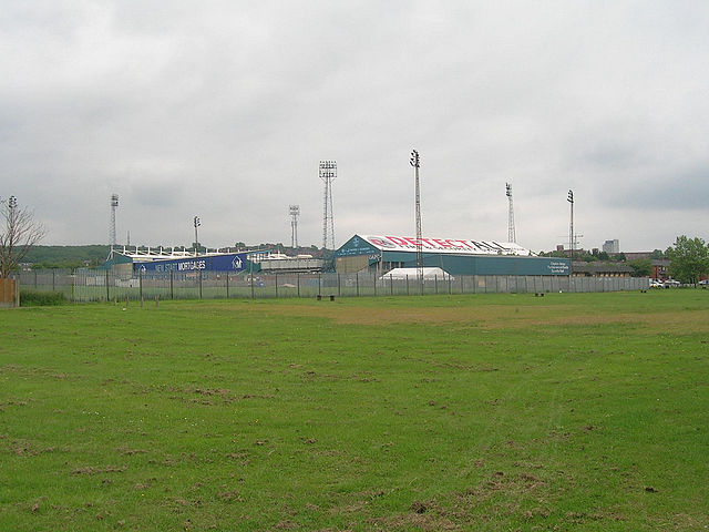 Outside of the Boundary Park ground