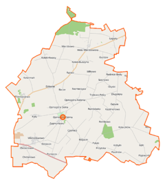 Mapa lokalizacyjna gminy Opinogóra Górna