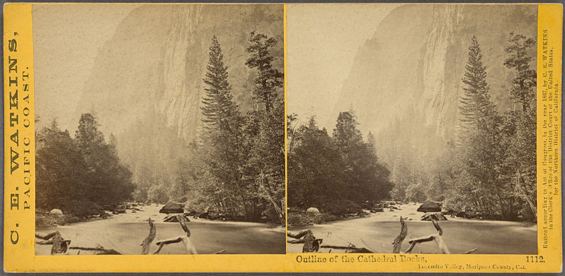 File:Outline of the Cathedral Rocks, Yosemite Valley, Mariposa County, Cal, by Watkins, Carleton E., 1829-1916 2.jpg