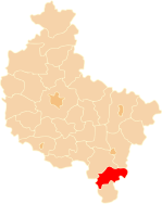 Karte des Powiat Ostrzeszowski