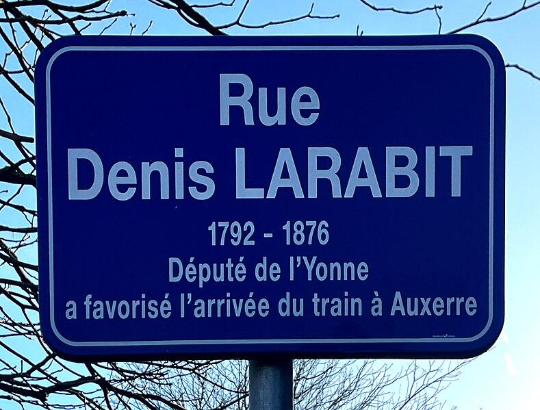 File:Panneau de la rue Denis Larabit (Auxerre) en novembre 2023.JPG