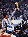 Argentina vant VM i 1978, her ved kaptein Daniel Passarella.