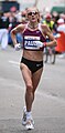 A recordista mundial Paula Radcliffe nas ruas de Nova York na edição de 2008.