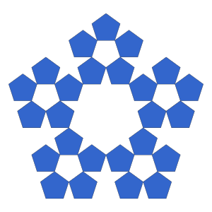 2nd iteration, without center pentagons